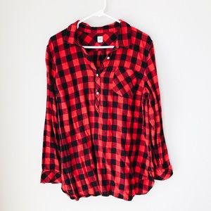 Gap Maternity Buffalo Plaid Top